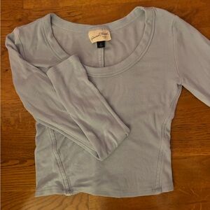 light blue long sleeve women size extra small corset detailing